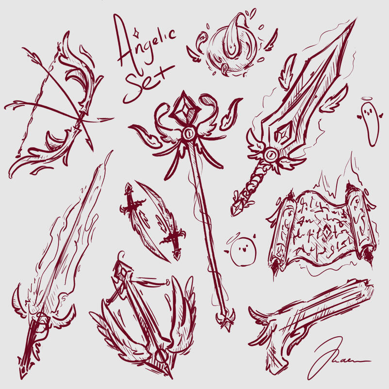 Angelic Weapons Set