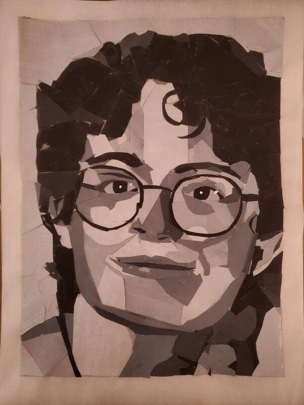 Self Portrait Mosaic in Paper