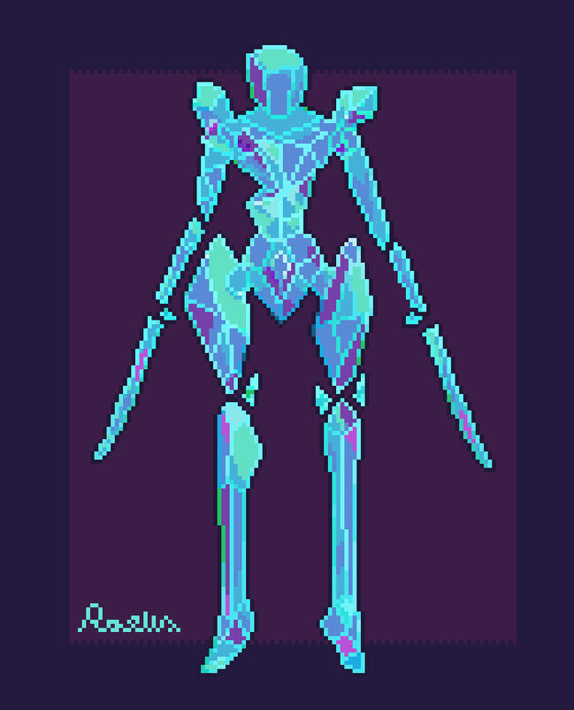 Crystal Golem in Pixel